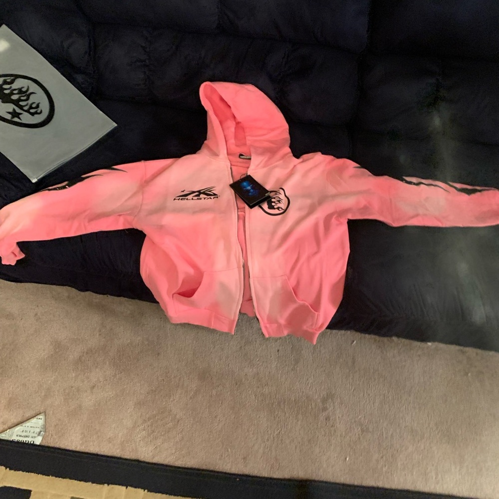 Men's Pink Hoodie Jacket